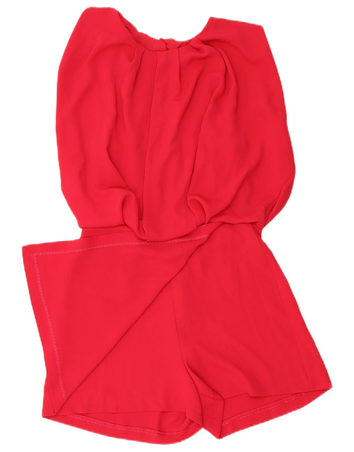 Zara Γυναικείο Playsuit UK 10 Small Pink Polyester