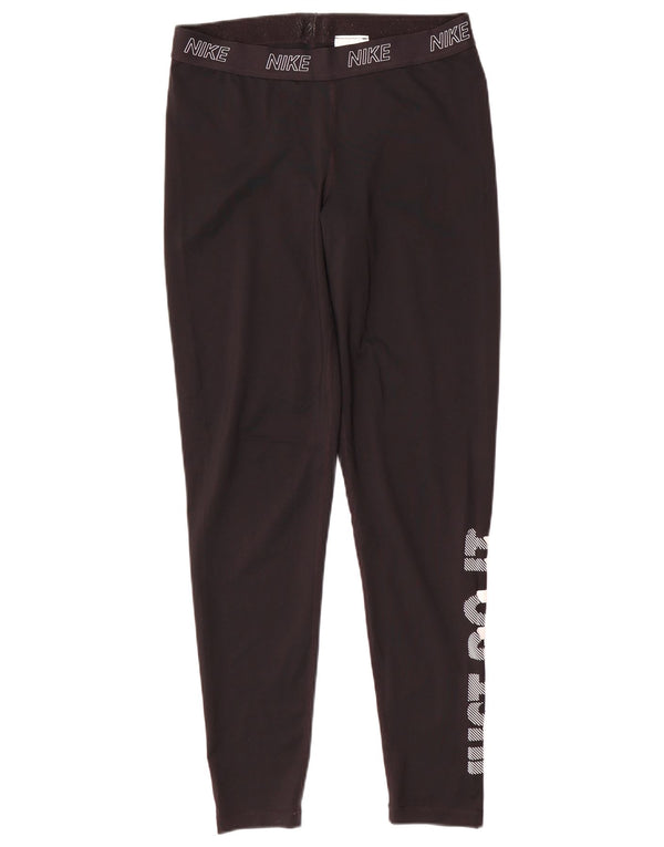 Γυναικεία γραφικά κολάν Nike UK 14 Large Black Polyester