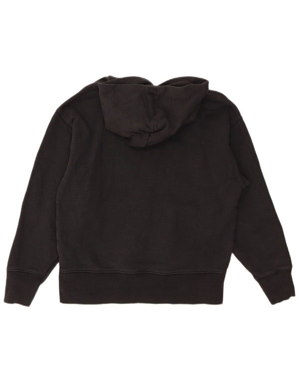 TOMMY HILFIGER Mens Hoodie Jumper Medium Black Cotton