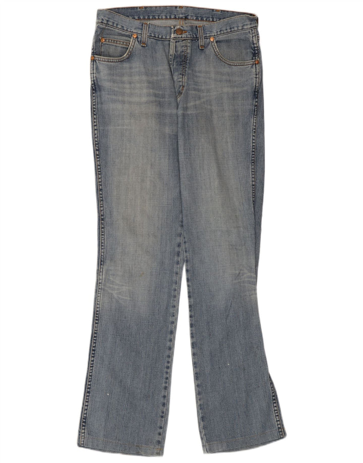 Wrangler Womens Evolution Straight Jeans W33 L33 Μπλε βαμβακερό