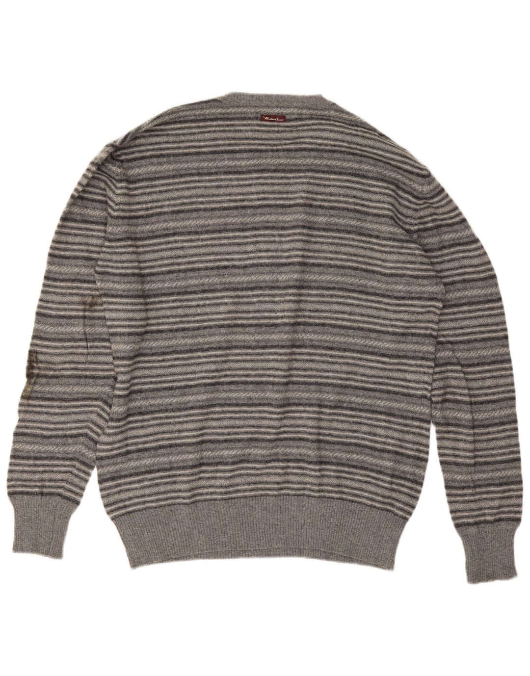 Ανδρικό πουλόβερ Marlboro Classics Crew Neck Jumper XL Γκρι ριγέ