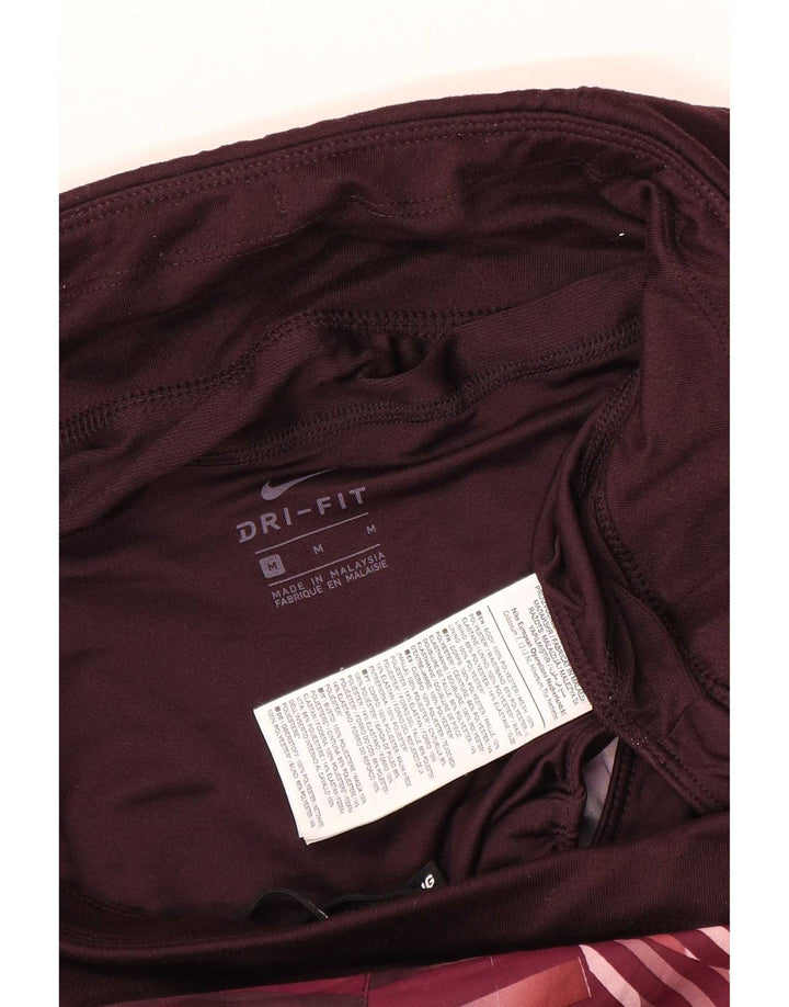 Γυναικείο αθλητικό σορτς Nike Dri Fit UK 14 μεσαίο μπορντό από πολυεστέρα
