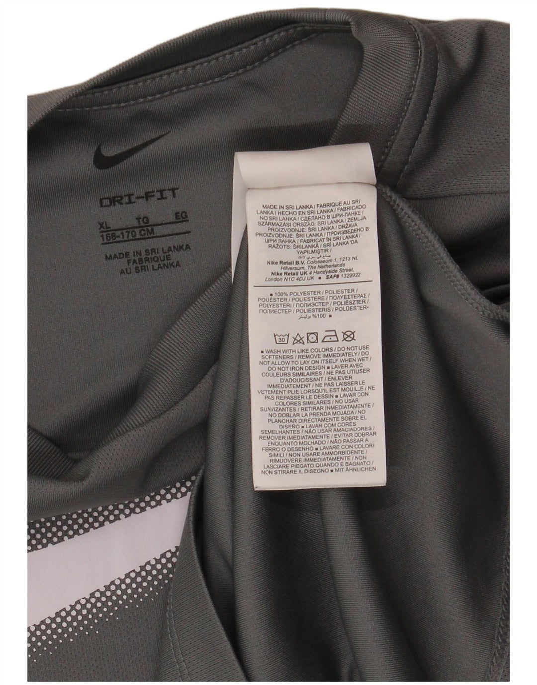 Μπλουζάκι NIKE Boys Dri Fit Graphic T-shirt 13-14 ετών XL Grey Polyester