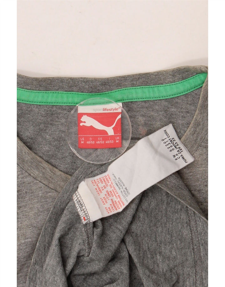 Ανδρικό γραφικό T-Shirt PUMA Τοπ μεσαίου γκρι βαμβακερό