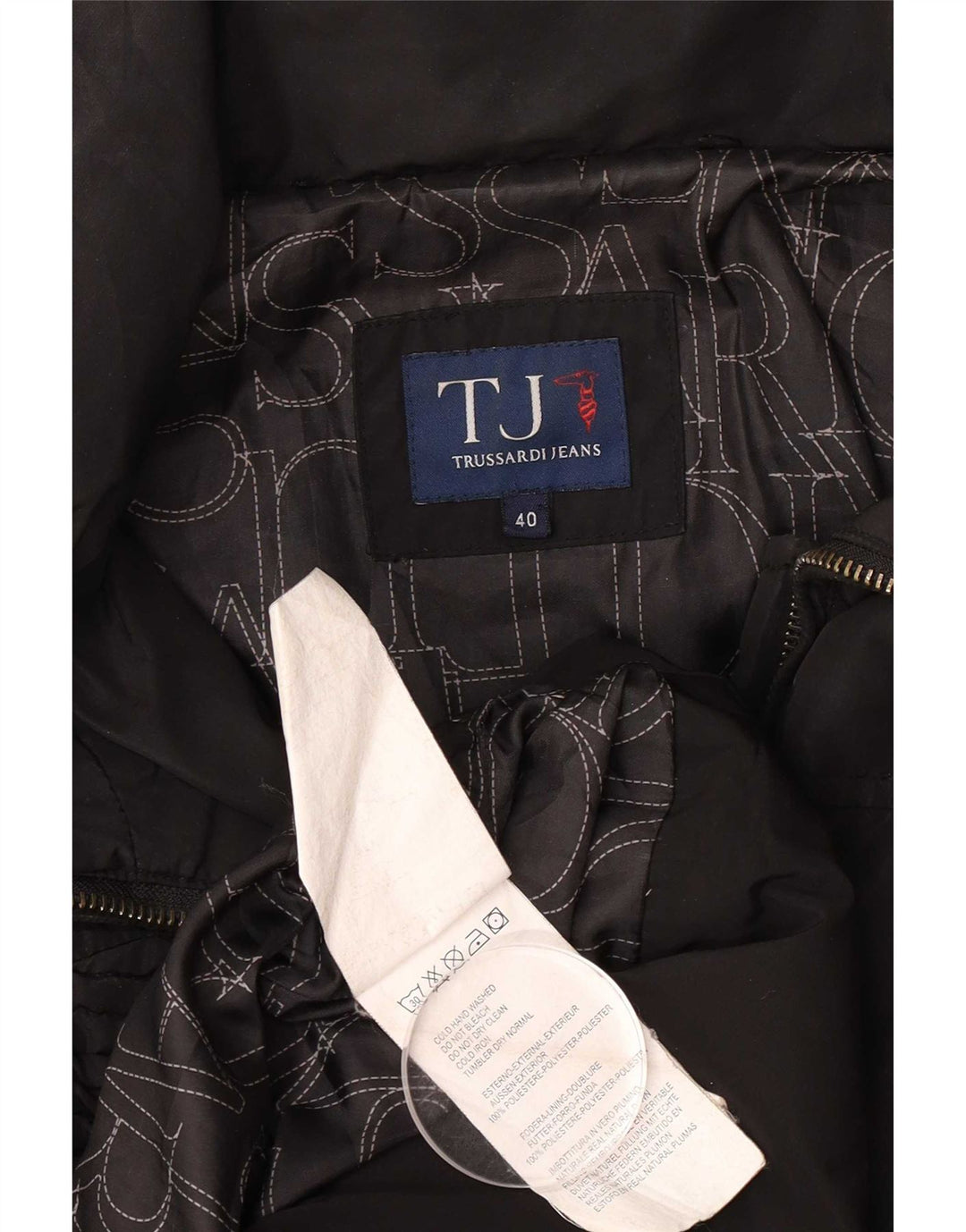 Trussardi Jeans Γυναικείο παλτό IT 40 Small Black Polyester