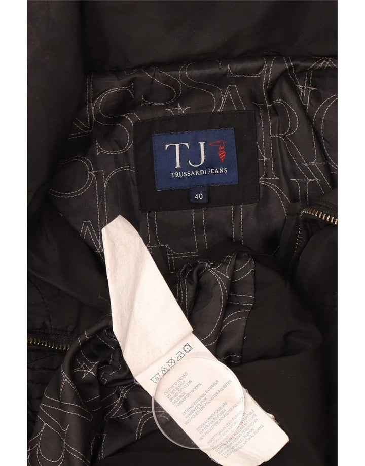 Trussardi Jeans Γυναικείο παλτό IT 40 Small Black Polyester
