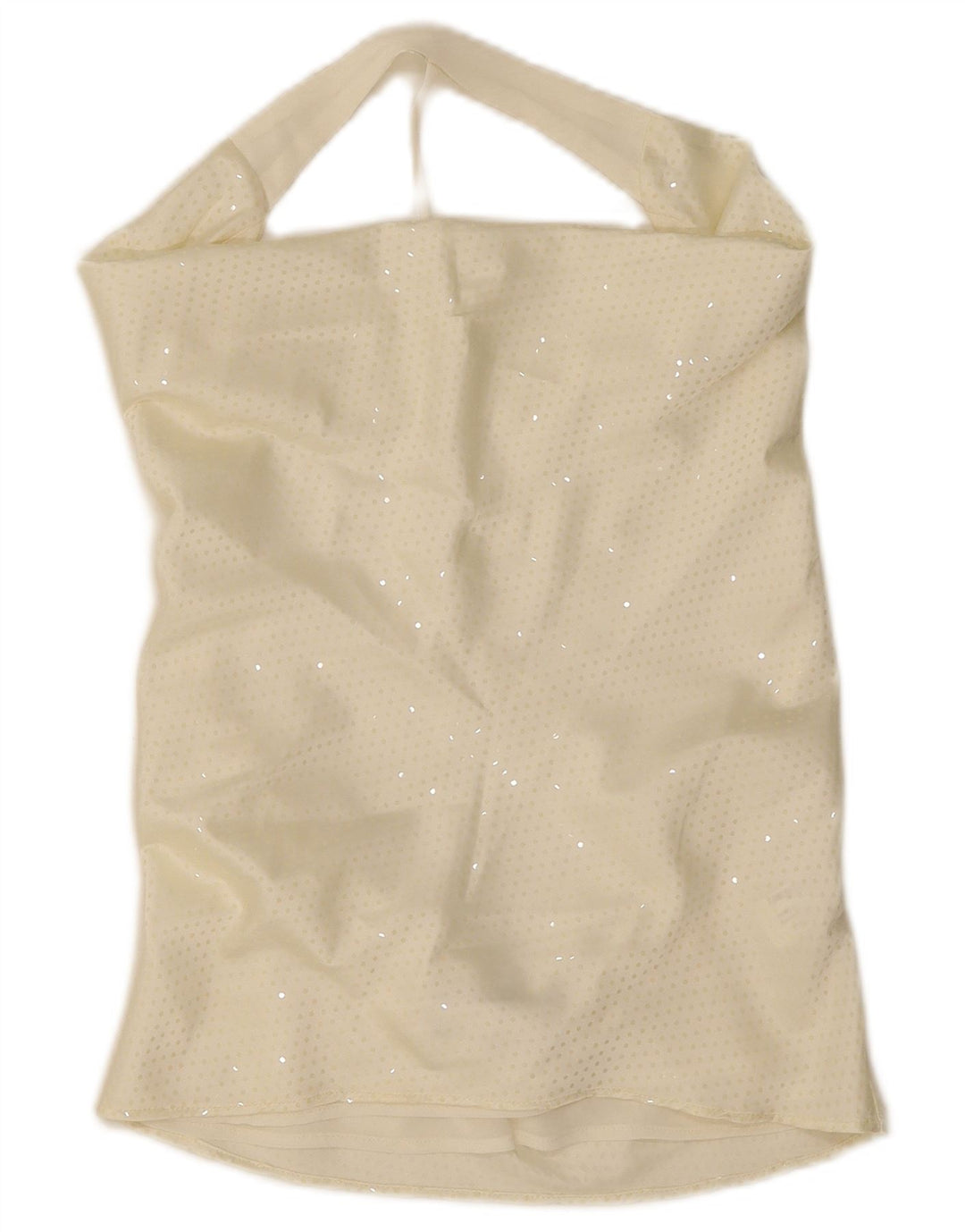 Zara γυναικείο τοπ ώμου UK 10 Small Off White Flecked Polyester