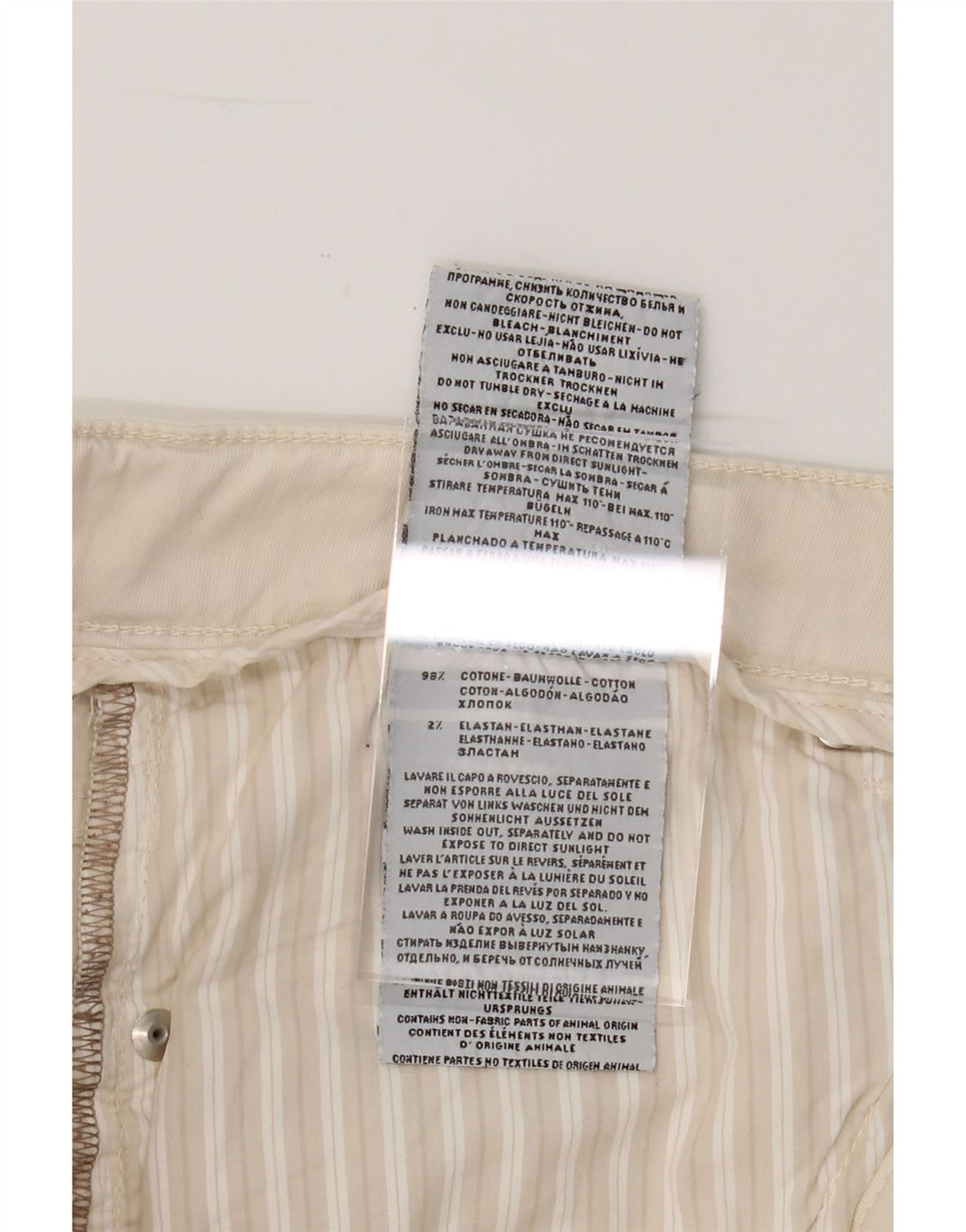 FAY Mens Slim Jeans W34 L26 Beige Cotton Vintage Fay and Second-Hand Fay from Messina Hembry 