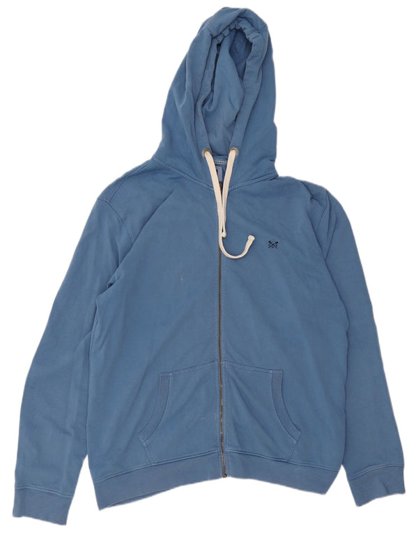 Ανδρικό πουλόβερ με κουκούλα με φερμουάρ Crew Clothing XL Μπλε βαμβακερό