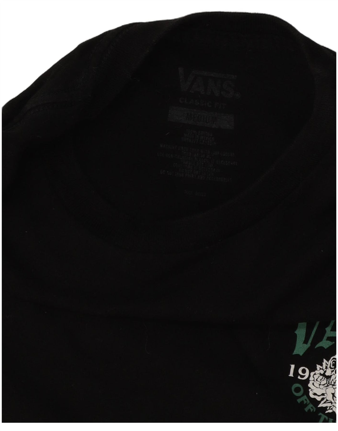 Γραφικό T-Shirt Ανδρικό VANS Classic Fit Top Μεσαίο μαύρο βαμβακερό