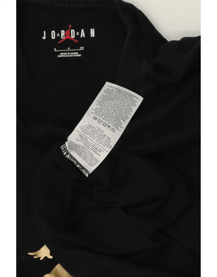 Jordan Ανδρικό γραφικό T-Shirt Top Μικρό μαύρο βαμβακερό