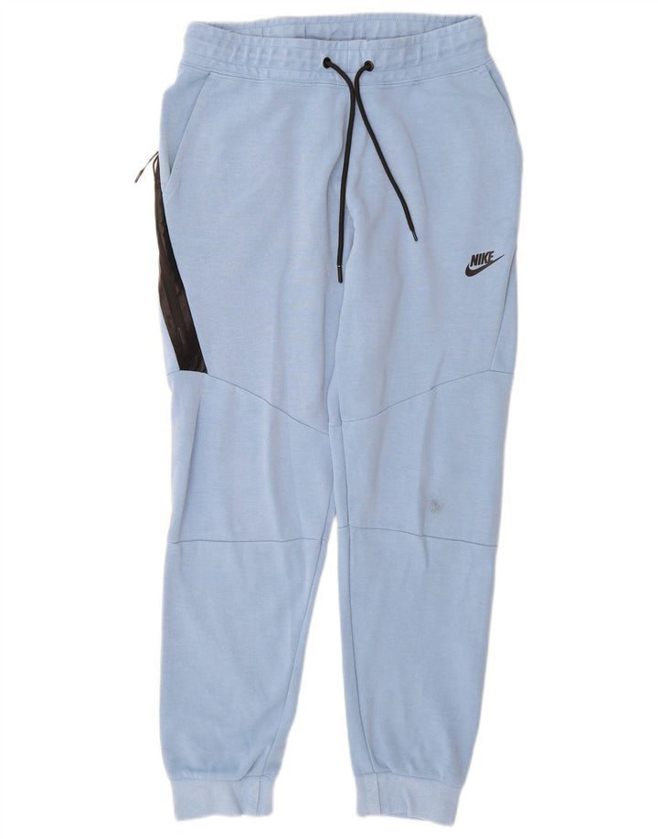 Γυναικεία αθλητική φόρμα NIKE Παντελόνι Joggers UK 14 Μεγάλο Μπλε Βαμβακερό