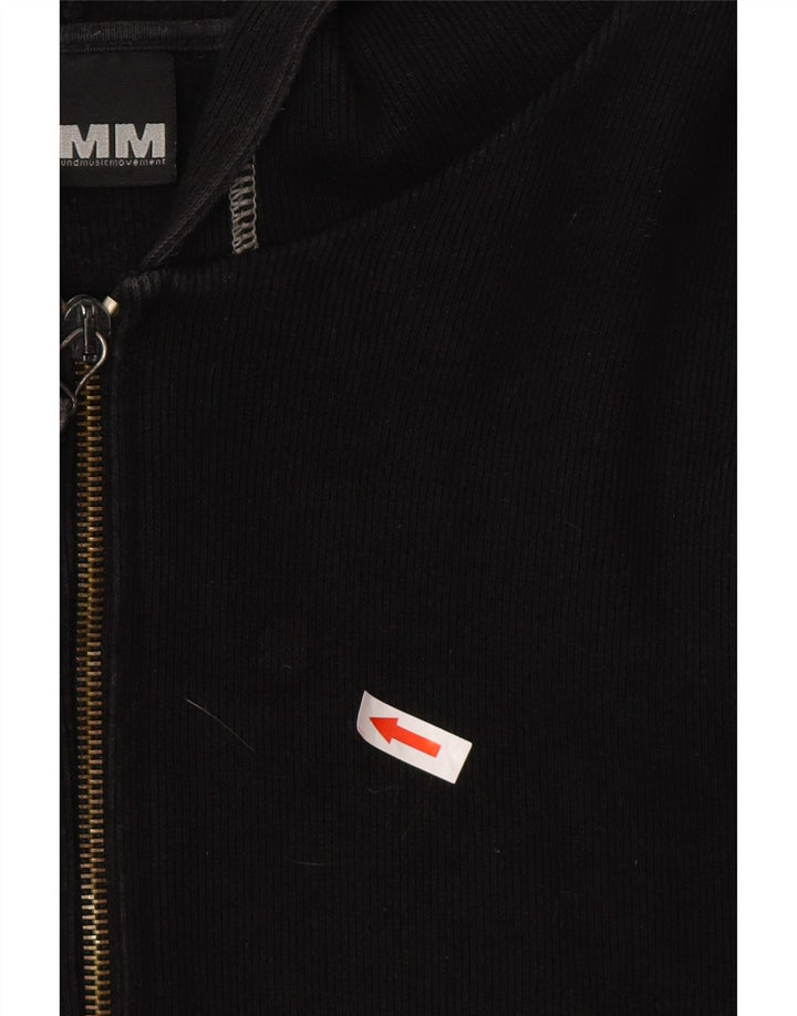 Ανδρικό πουλόβερ ζακέτα με κουκούλα UMM 2XL Μαύρο βαμβακερό