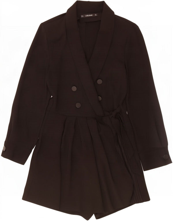 Zara Γυναικεία μακρυμάνικη φόρμα UK 10 Small Black Polyester