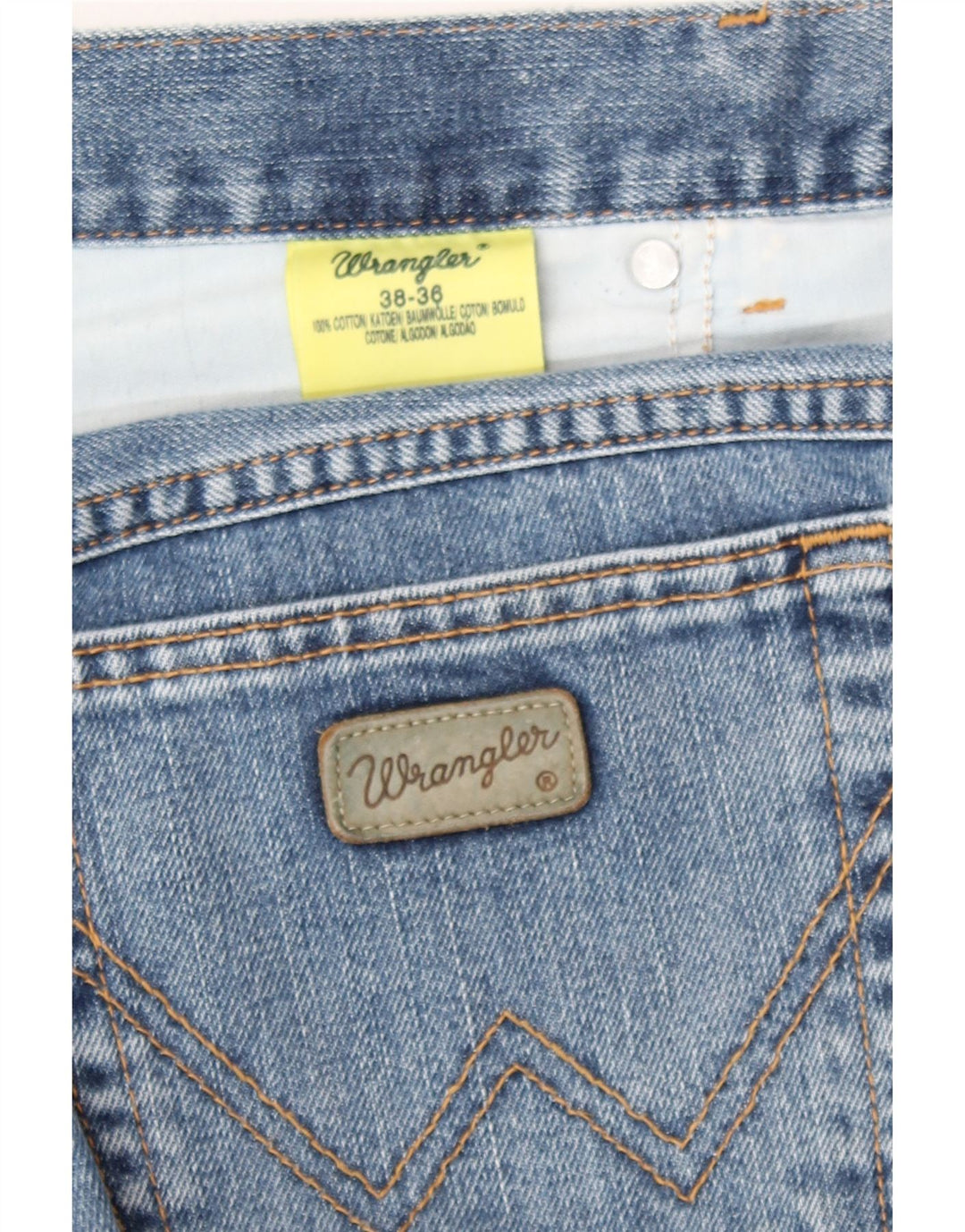 Ανδρικό τζιν Wrangler ίσιο W36 L32 Blue Cotton Classic