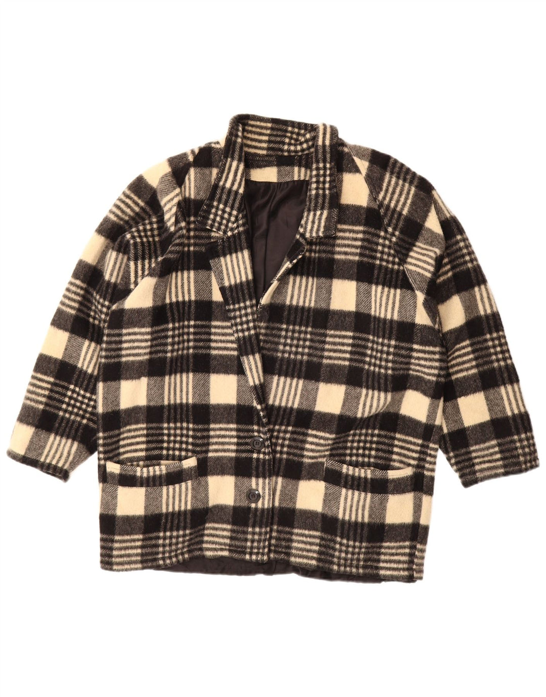 Vintage γυναικείο σακάκι 2 κουμπιών Blazer UK 20 2XL Black Check