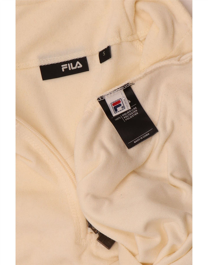 Fila γυναικείο φερμουάρ Fleece Jumper UK 10 Small Off White Polyester