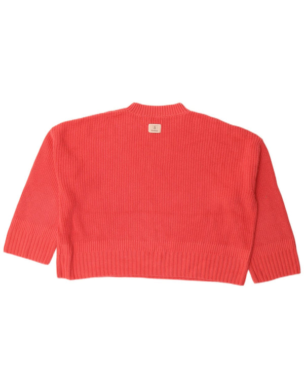 BARBOUR Γυναικείο πουλόβερ με λαιμόκοψη μεγάλου μεγέθους UK 12 Medium Pink