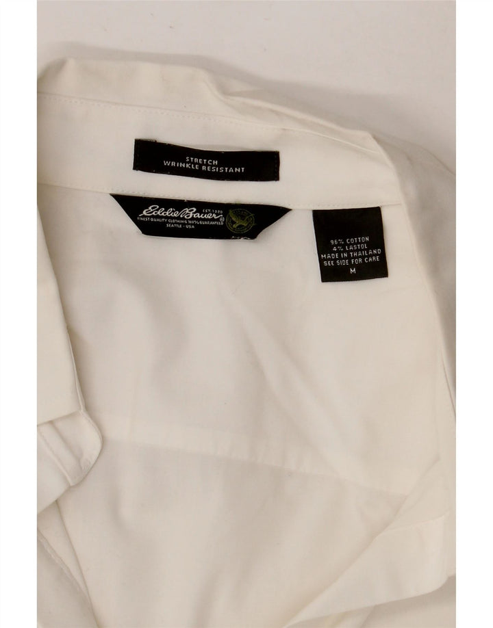 Γυναικείο πουλόβερ με 3/4 μανίκια Eddie Bauer UK 14 μεσαίο λευκό βαμβακερό πουκάμισο