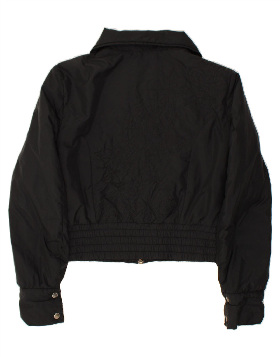 RICHMOND Womens Bomber Jacket UK 12 Medium Black | Vintage Richmond | Thrift | Second-Hand Richmond | Used Clothing | Messina Hembry 