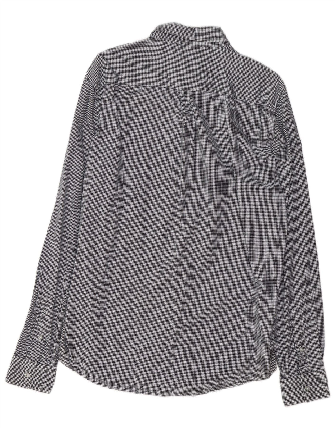 Ανδρικό πουκάμισο με κανονική εφαρμογή SUPERDRY Μεγάλο μπλε ναυτικό Houndstooth βαμβακερό