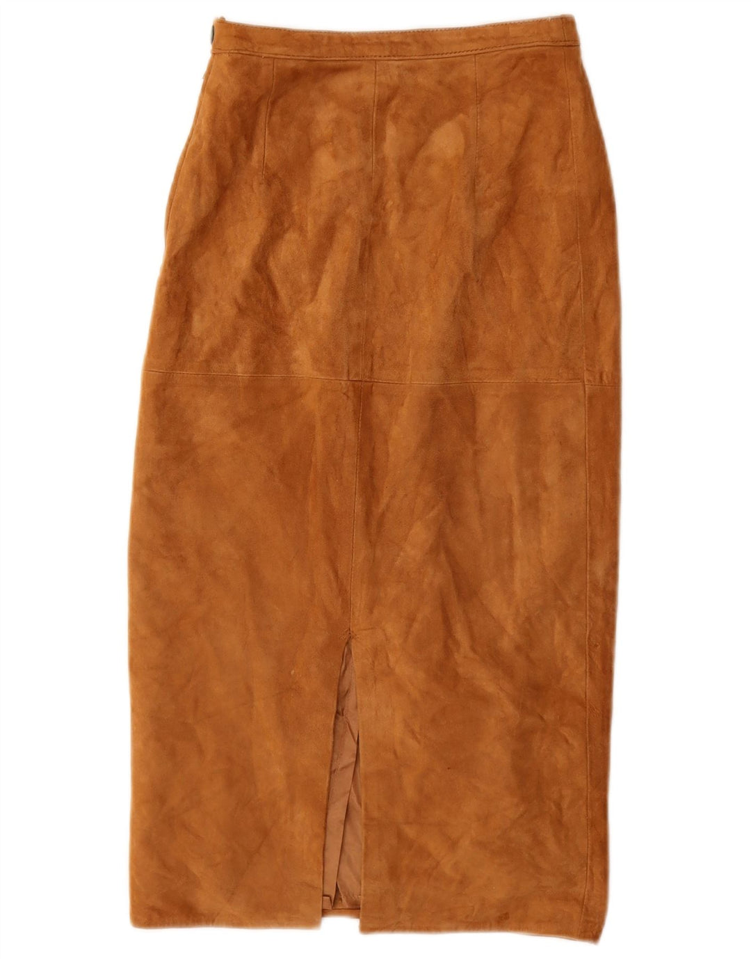 Vintage Γυναικεία Suede Midi Φούστα W28 Medium Beige