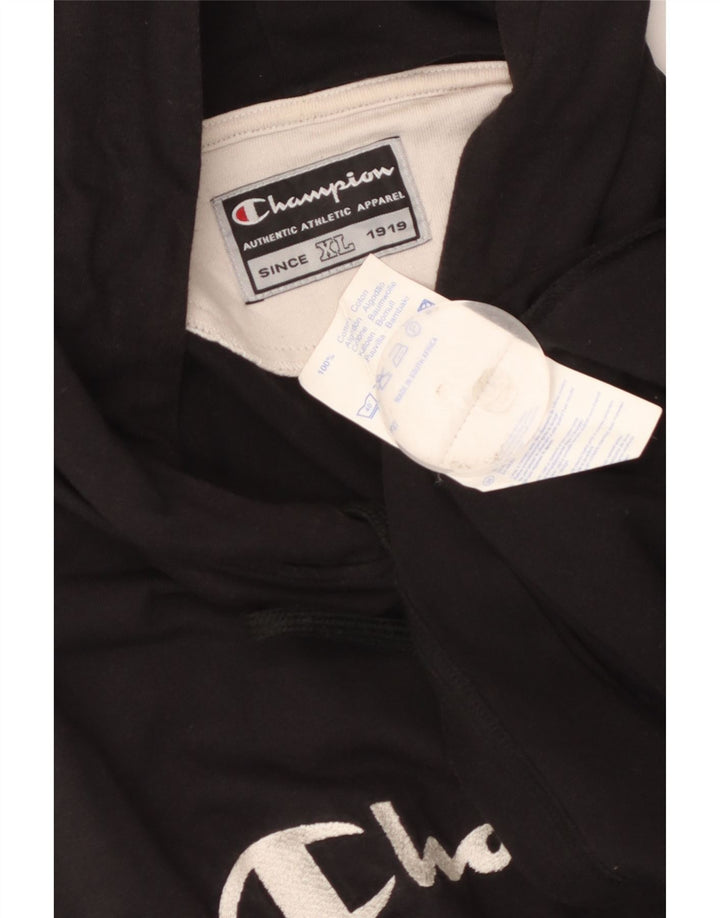 Champion Ανδρικό Γραφικό Γιλέκο με κουκούλα XL Μαύρο βαμβακερό