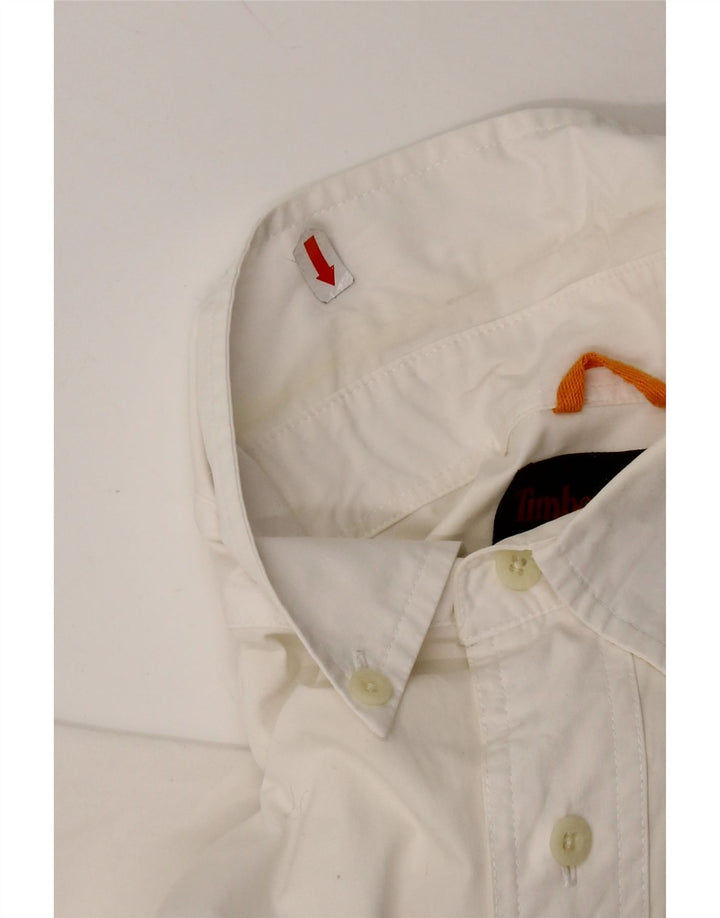 Ανδρικό κοντομάνικο πουκάμισο Timberland, λευκό βαμβακερό