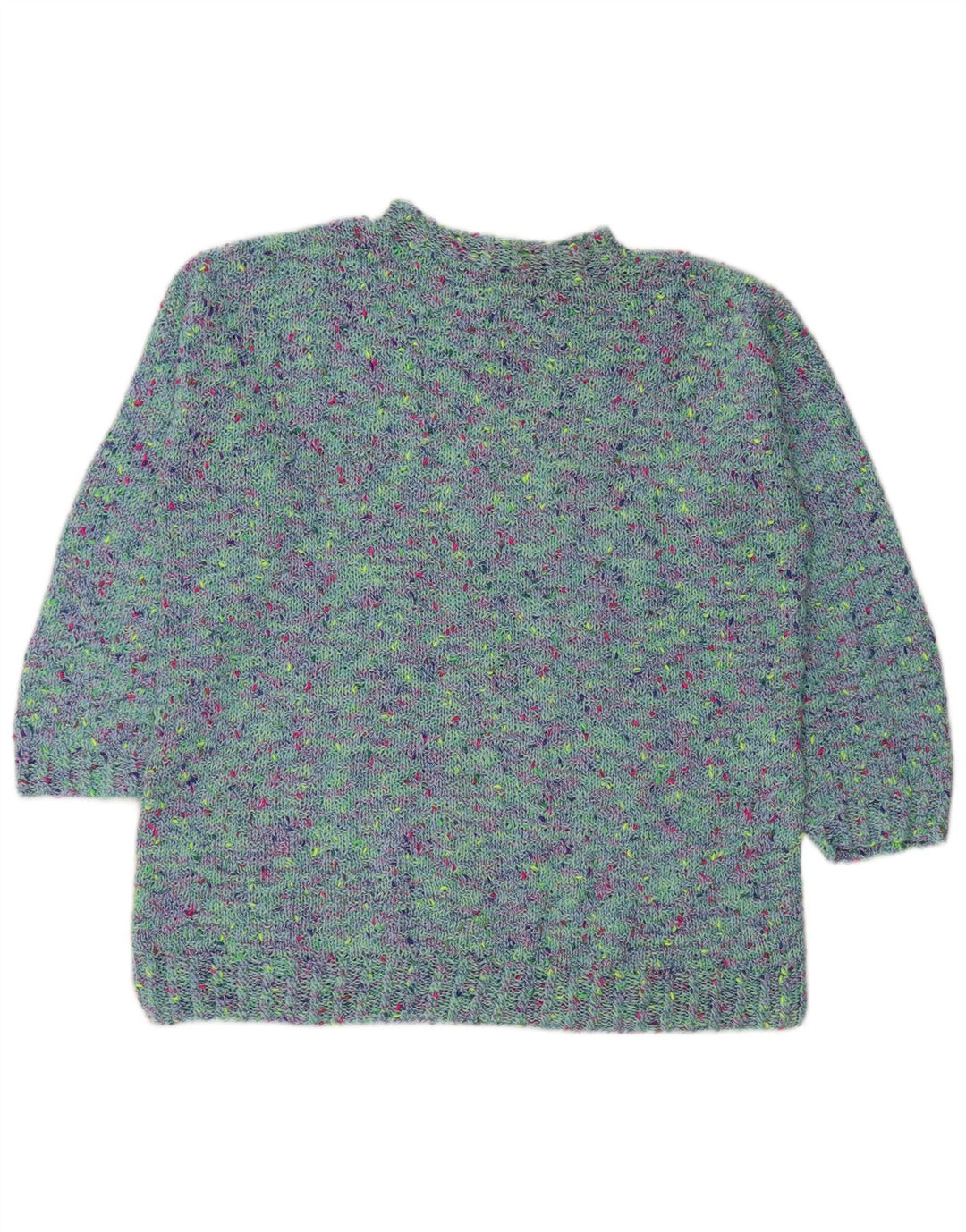 VINTAGE γυναικείο πουλόβερ με λαιμό χελώνα UK 18 XL με μπλε φλύκταινες