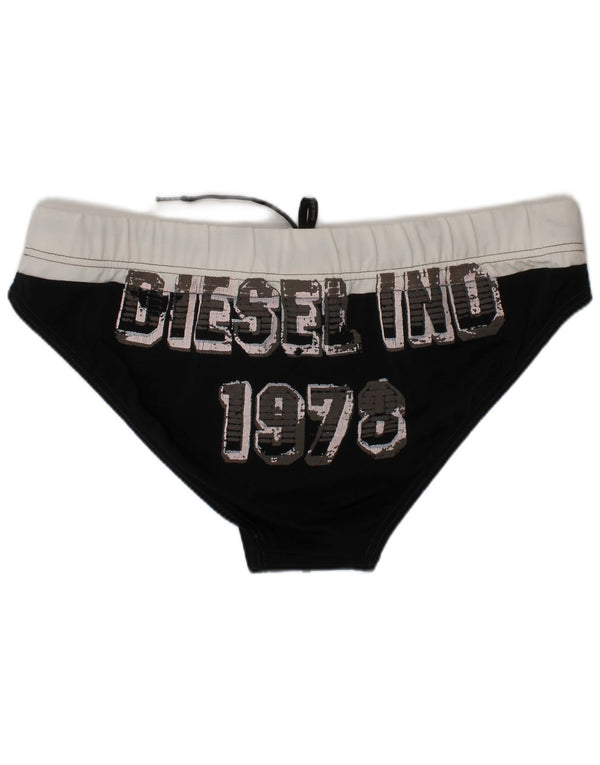 Ανδρικά γραφικά μαγιό Diesel Large Black Colourblock Nylon λογότυπο