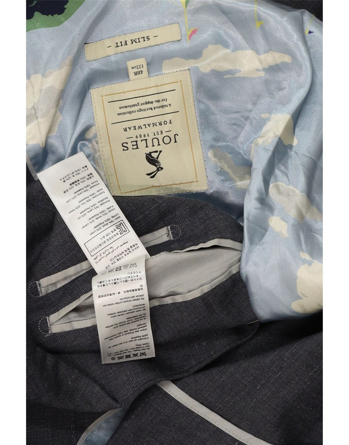 Joules Ανδρικό σακάκι σακάκι με 2 κουμπιά UK 48 4XL με γκρι μαλλί