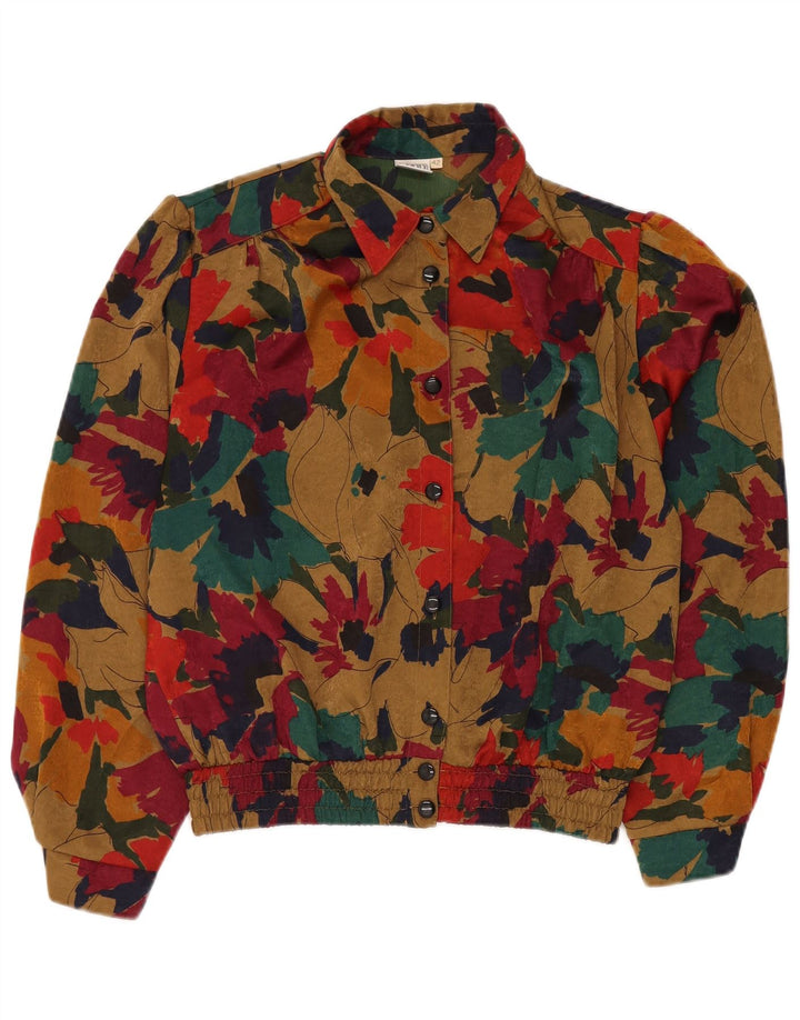 JORG PETERSON Γυναικείο Πουκάμισο Μπλούζα EU 42 Μεγάλη Πολύχρωμη Φλοράλ