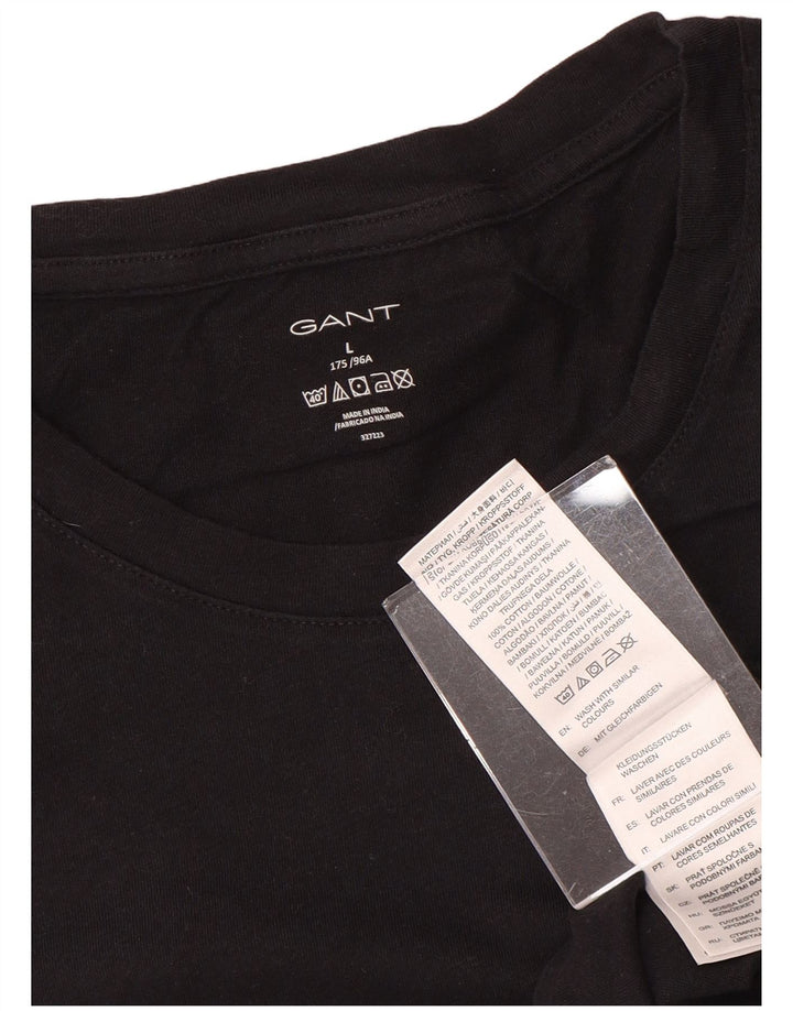 Ανδρικό T-Shirt GANT Top Large Μαύρο Βαμβακερό