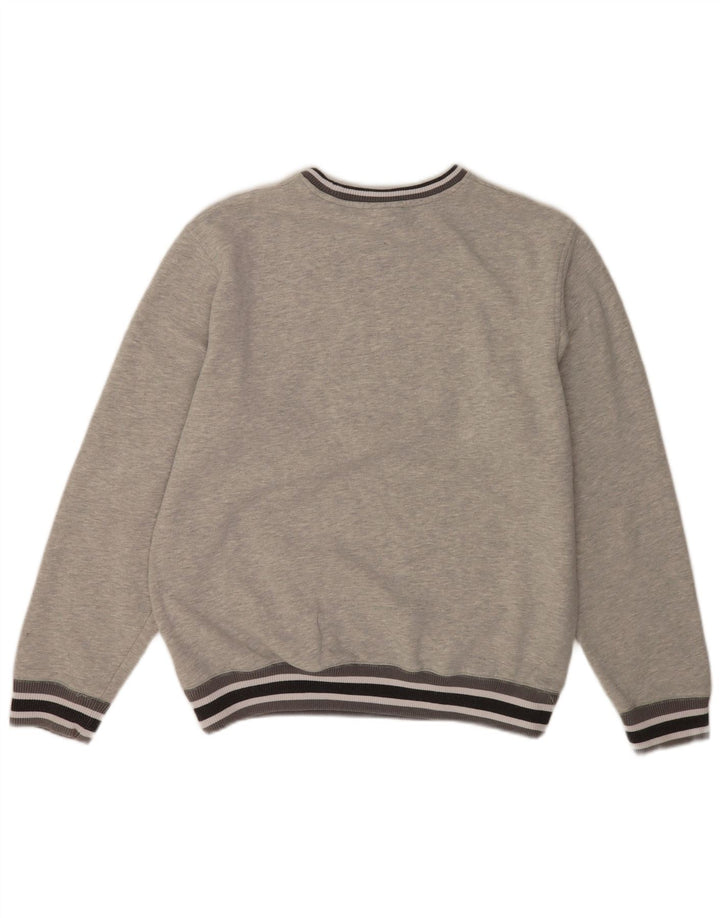 New Era Mens Raiders γραφικό φούτερ Jumper Μεσαίο γκρι ριγέ βαμβακερό