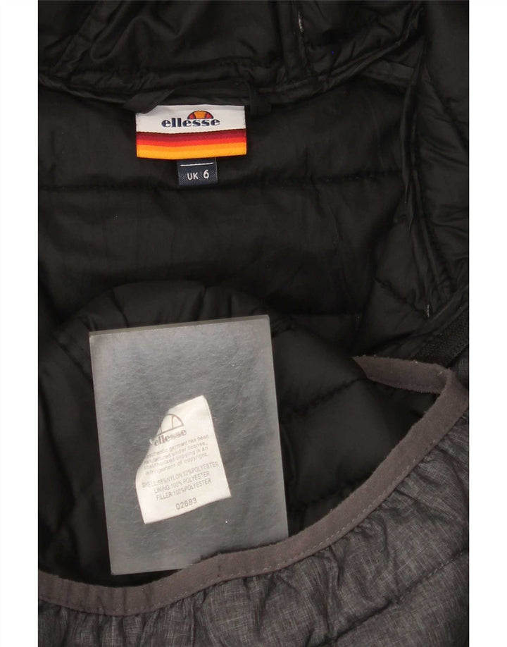 Ellesse Γυναικείο μπουφάν με κουκούλα με επένδυση UK 6 XS γκρι νάιλον