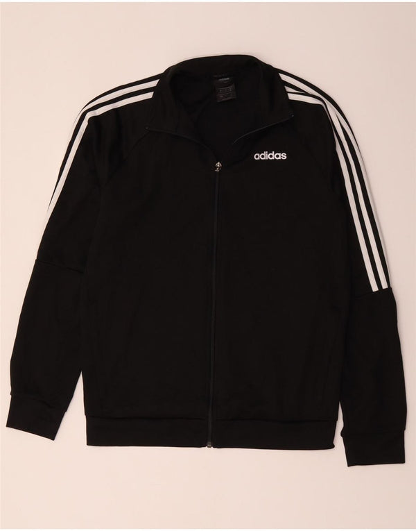 Adidas Mens Climalite Tracksuit Top Jacket UK 40/42 Medium Black Polyester