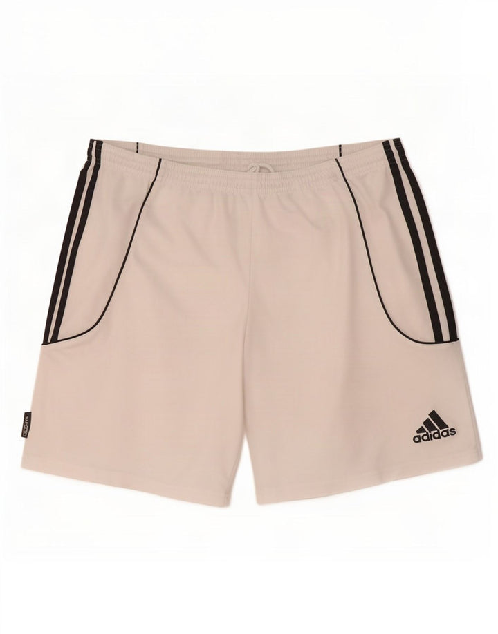 Ανδρικό σορτς Adidas Climalite Sport μεγάλο λευκό πολυεστέρα