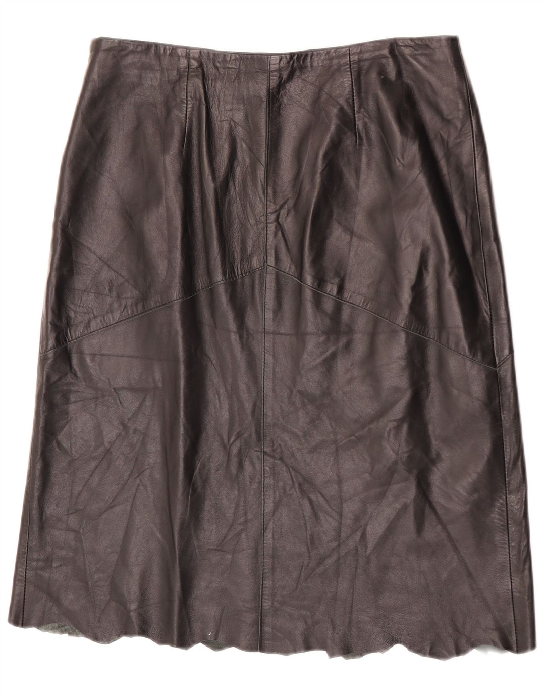 Vintage Γυναικεία Δερμάτινη Φούστα IT 48 XL W32 Μαύρη Δερμάτινη