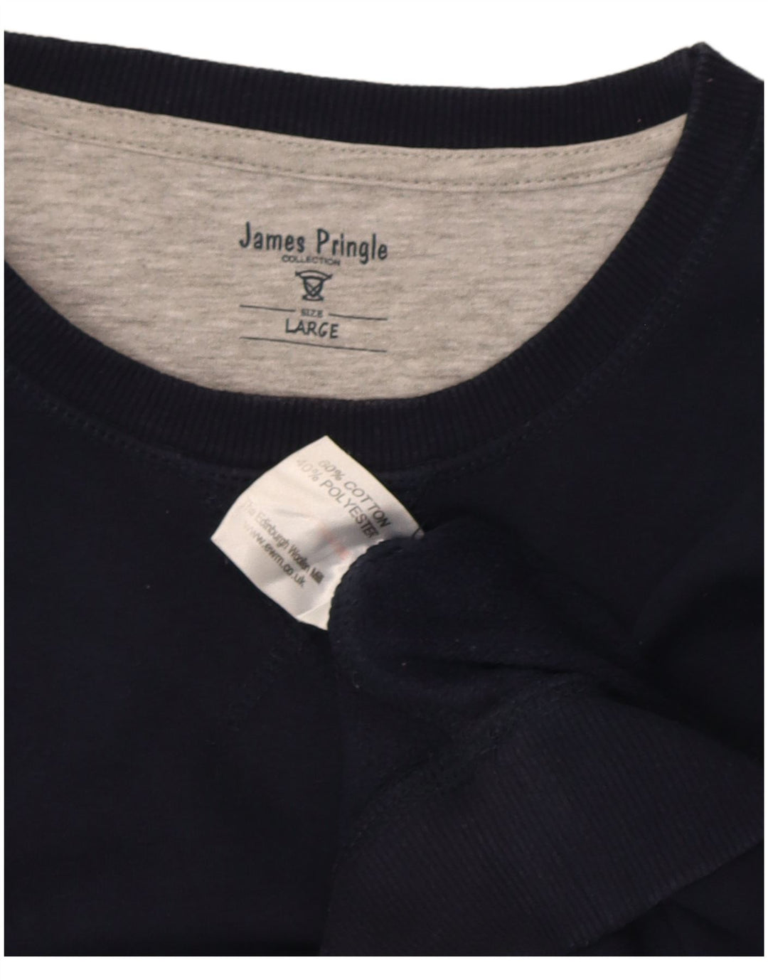 Ανδρικό φούτερ James Pringle Jumper Large Navy Blue από βαμβάκι