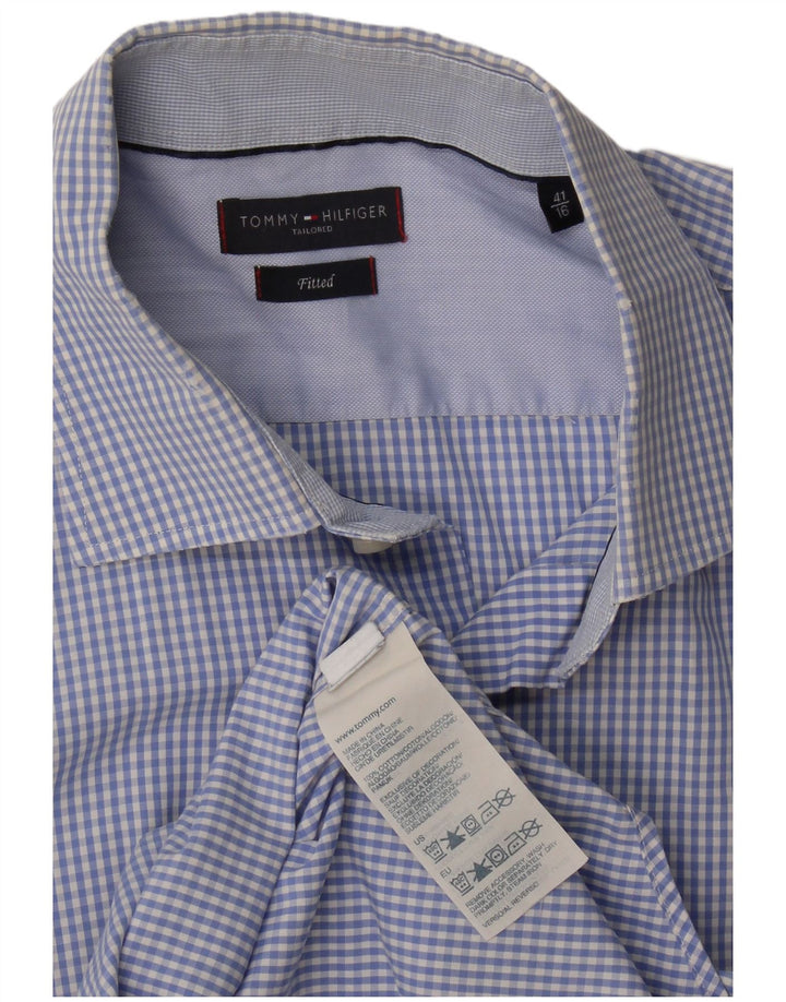 Ανδρικό πουκάμισο Tommy Hilfiger Tailored Fit Fitted Size 41 16 Large Blue Gingham