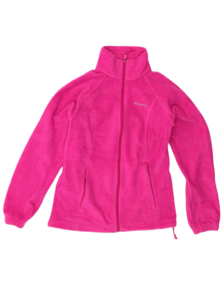 COLUMBIA Womens Fleece Jacket UK 10 Small Pink Polyester