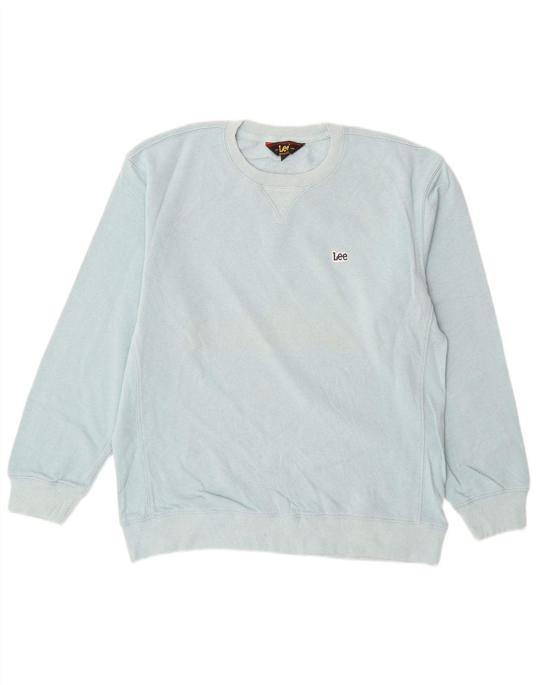 Ανδρικό φούτερ με κανονική εφαρμογή LEE, μεσαίο μπλε βαμβακερό