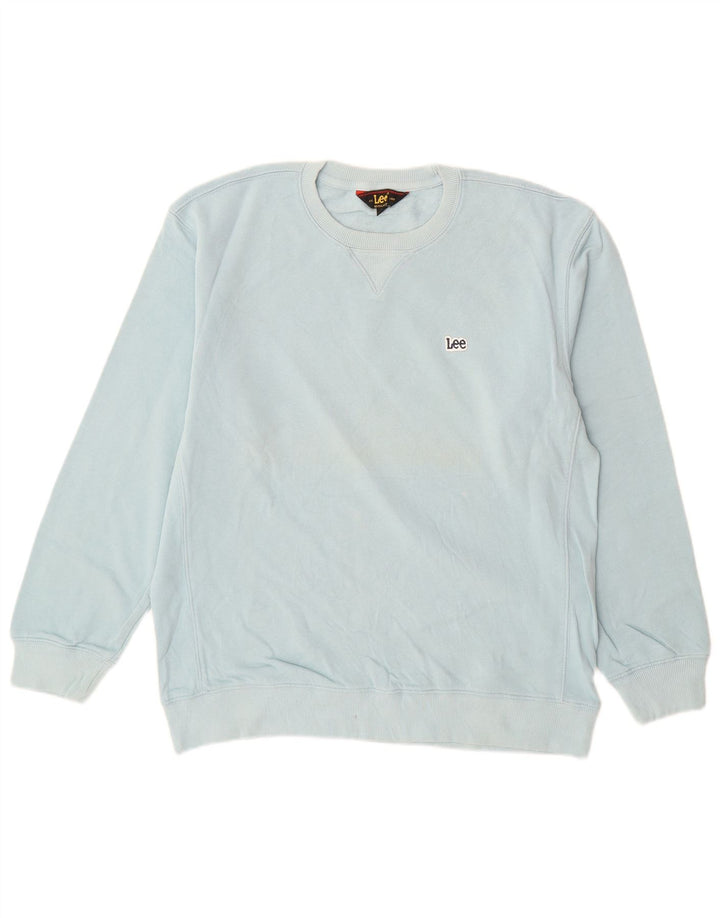 Ανδρικό φούτερ με κανονική εφαρμογή LEE, μεσαίο μπλε βαμβακερό