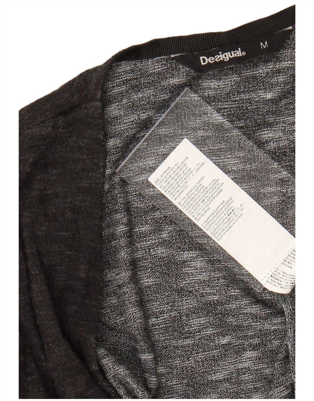 DESIGUAL Γυναικείο ανοιχτό πουλόβερ ζακέτα UK 12 Medium Grey Print Animal