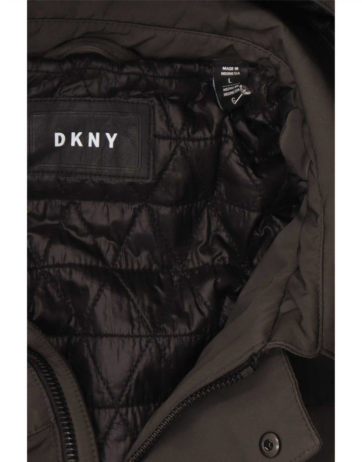 Dkny Ανδρικό παλτό με κουκούλα UK 40 Large Grey Polyester