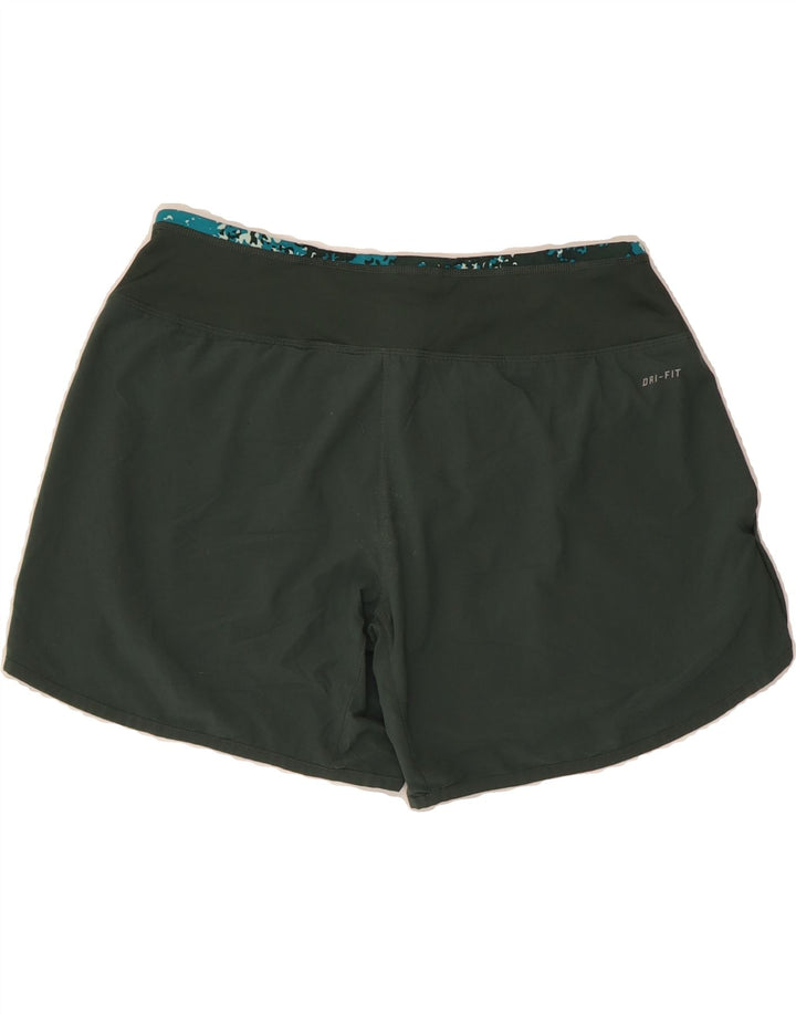 NIKE Womens Dri Fit Sport Shorts UK 14 Medium Green Polyester Vintage Nike and Second-Hand Nike from Messina Hembry 
