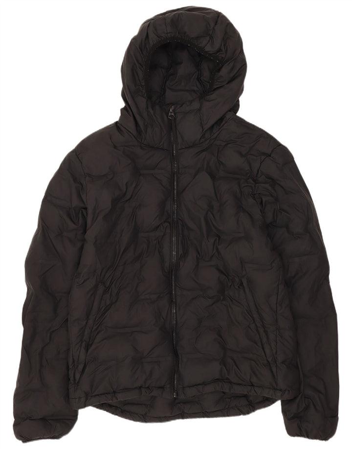 Superdry Ανδρικό μπουφάν με κουκούλα UK 40 μεγάλο μαύρο πολυεστέρα