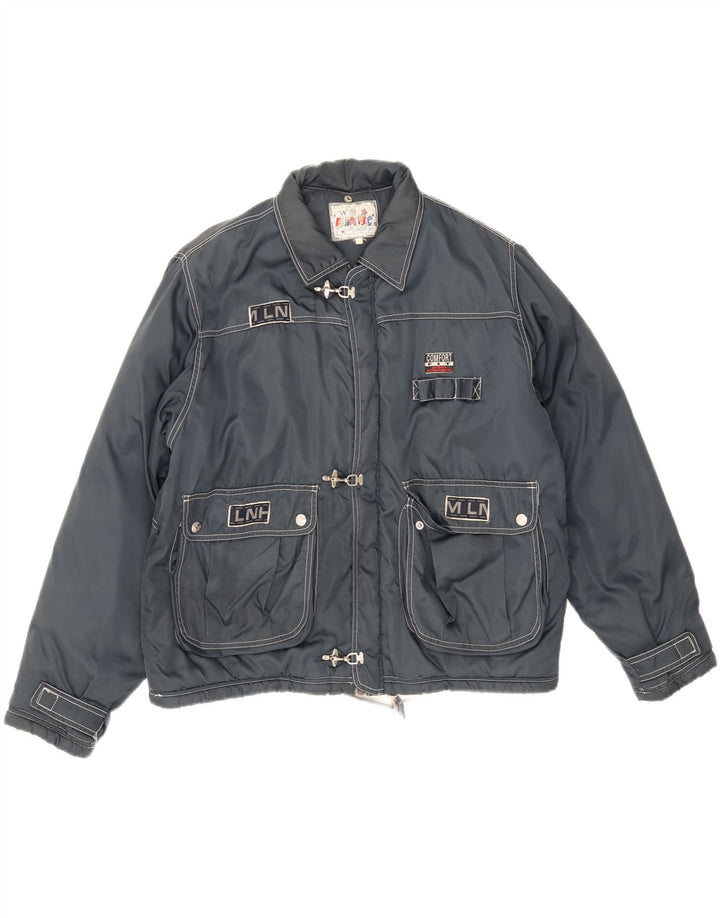 Vintage Ανδρικό μπουφάν με κουκούλα UK 38 Medium Navy Blue