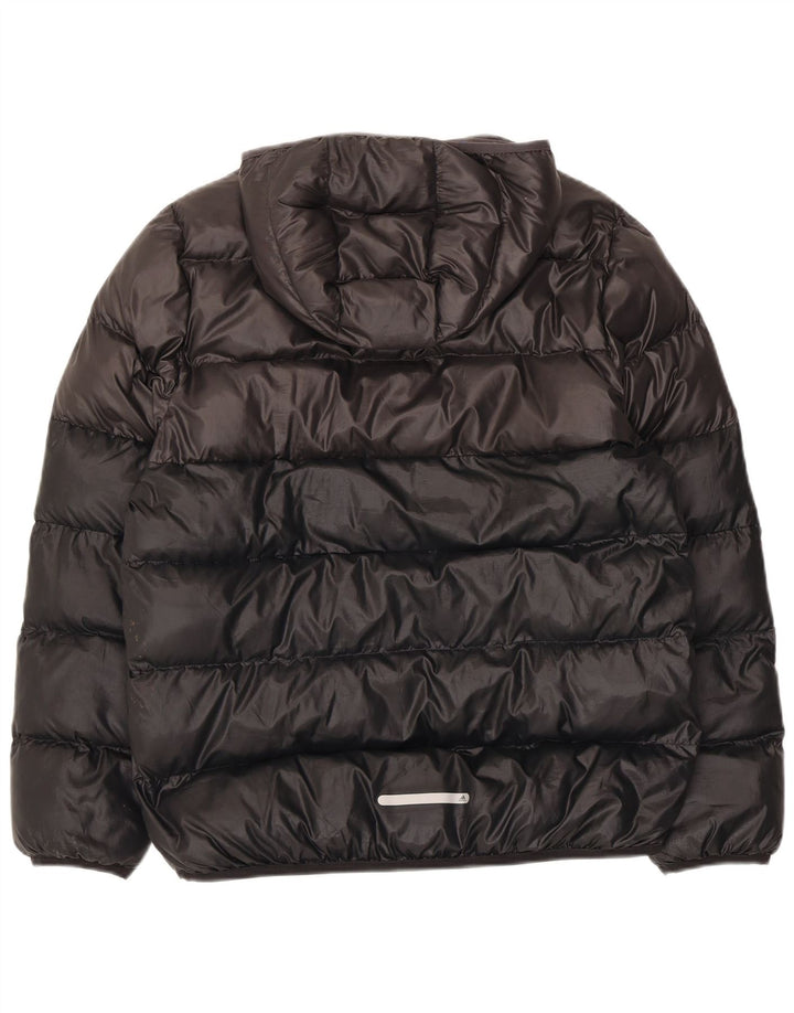 Μπουφάν Adidas Boys με κουκούλα με επένδυση 13-14 ετών Μαύρο πολυεστέρας