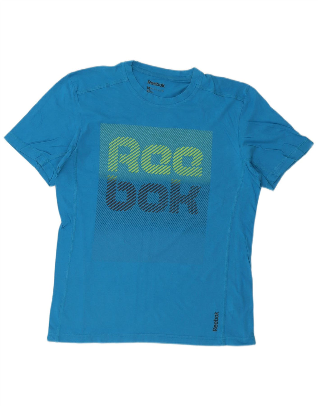 Ανδρικό γραφικό T-Shirt Reebok Top από μεσαίο μπλε βαμβακερό